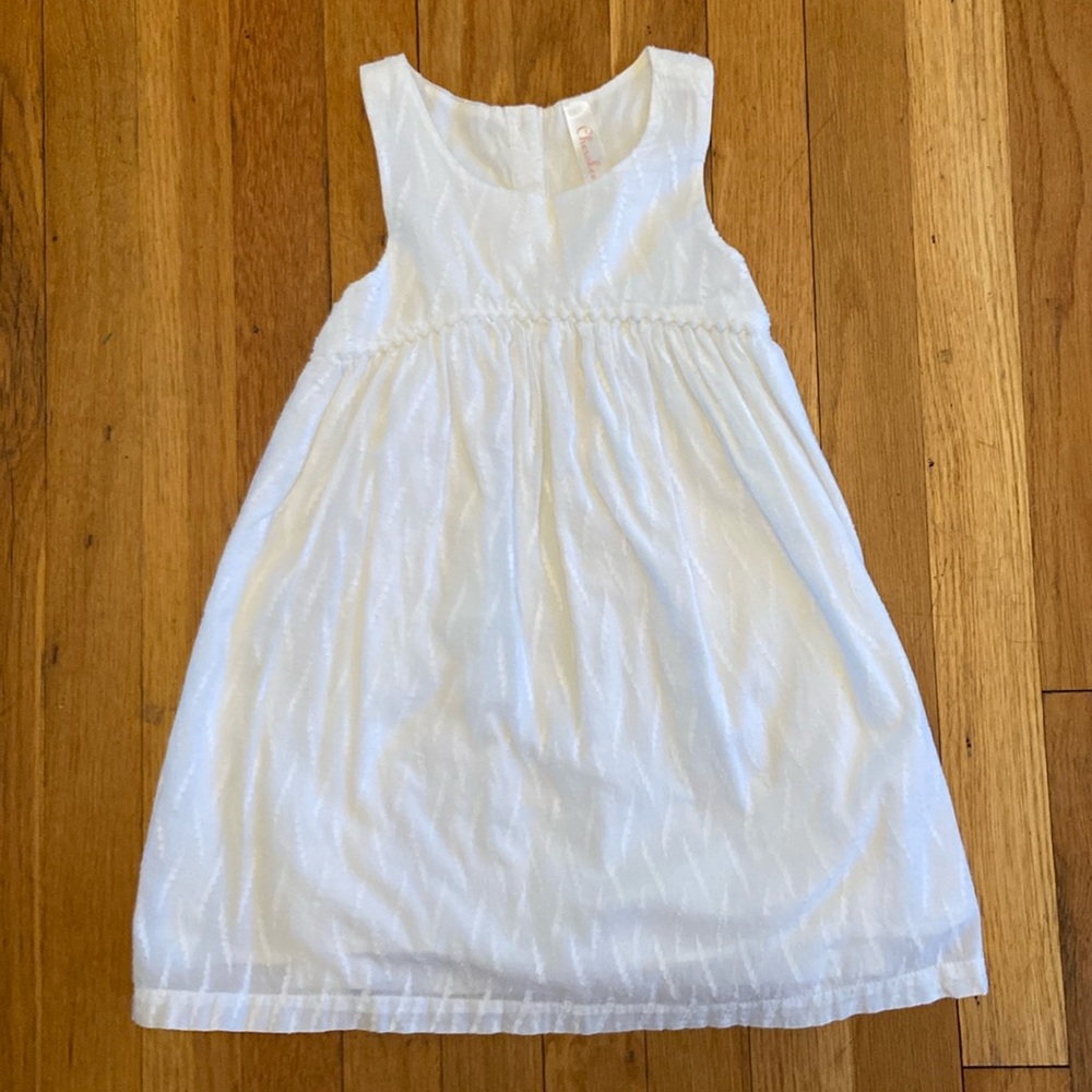 EUC Cherokee Girls White Sleeveless Dotted Dress Size 5T